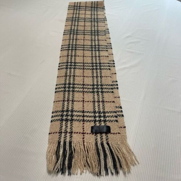 Burberry London Merino Wool Nova Check Plaid Scarf - Picture 1 of 8